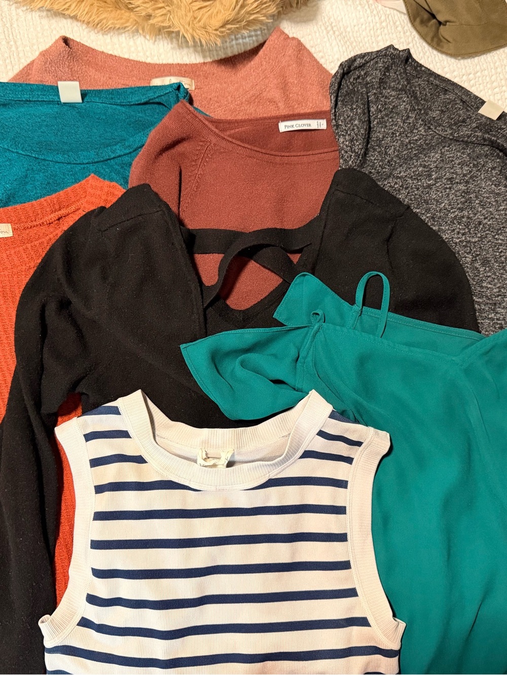 Mixed Women’s Top Bundle - Striped Tank & Assorted Colors